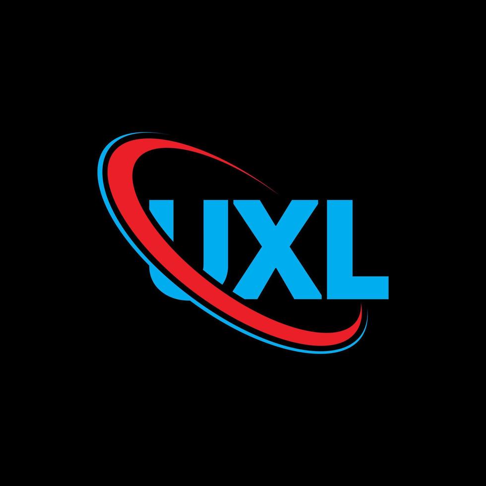 uxl-logo. uxl-brief. uxl brief logo ontwerp. initialen uxl-logo gekoppeld aan cirkel en monogram-logo in hoofdletters. uxl typografie voor technologie, zaken en onroerend goed merk. vector