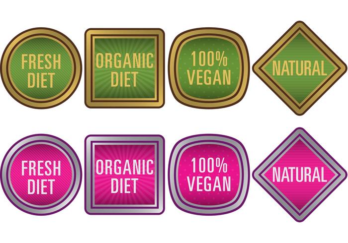 Natuurlijke Food Vector Badges