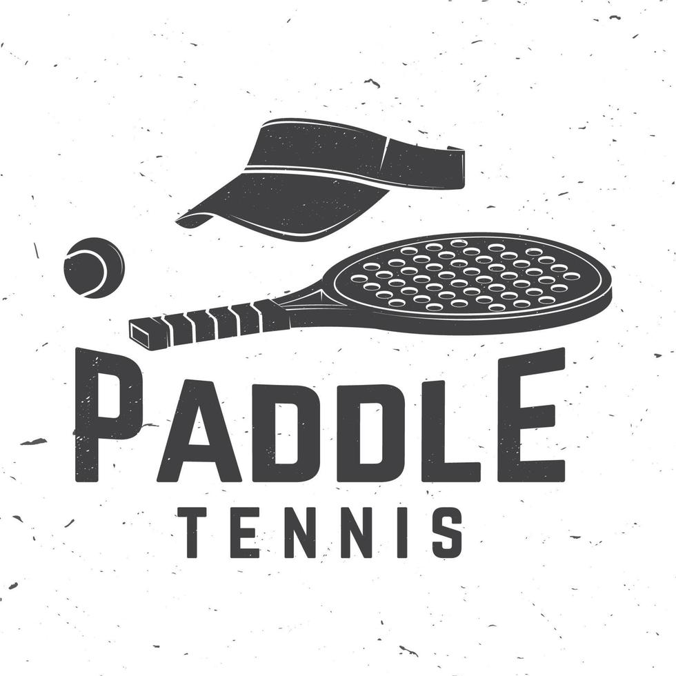 paddle tennis badge, embleem of teken. vectorillustratie. vector