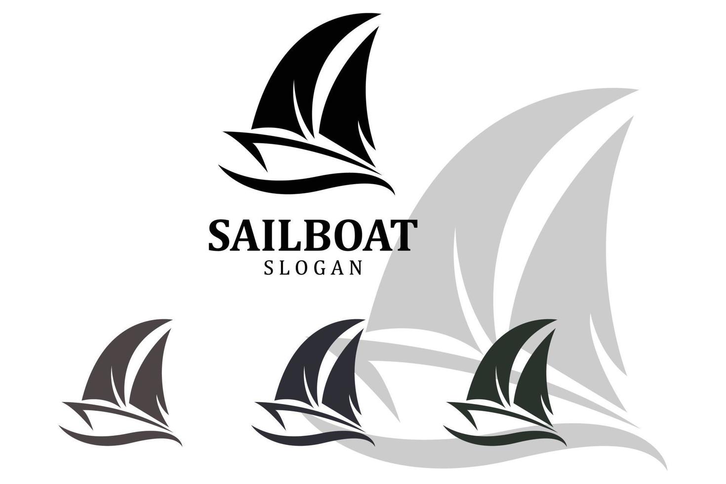 aziatische traditionele zeilboot symbool ontwerp logo vector