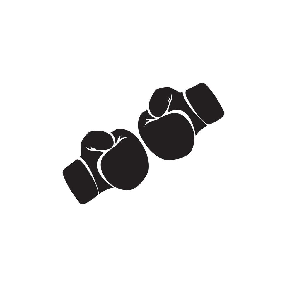 eenvoudige bokshandschoenen pictogram vector logo
