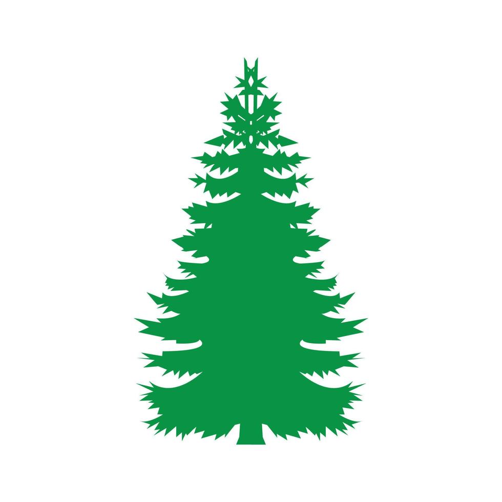 eenvoudig kerstboom pictogram vector logo