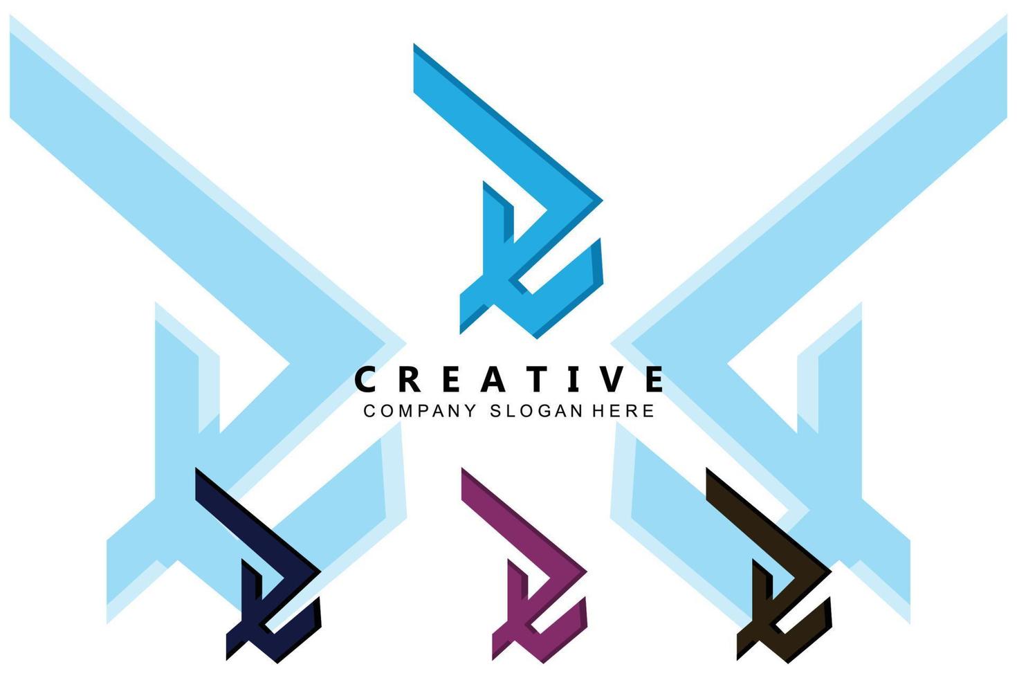 letter e logo vector met kleur voor de kleurovergang, pictogram concept