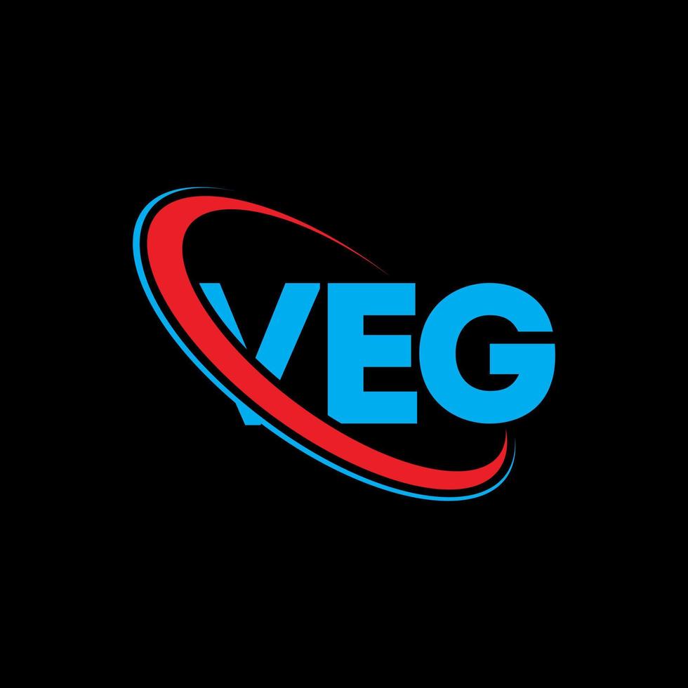 vegetarisch logo. vegetarische brief. veg letter logo ontwerp. initialen vegetarisch logo gekoppeld aan cirkel en hoofdletter monogram logo. vegetarische typografie voor technologie, zaken en onroerend goed merk. vector