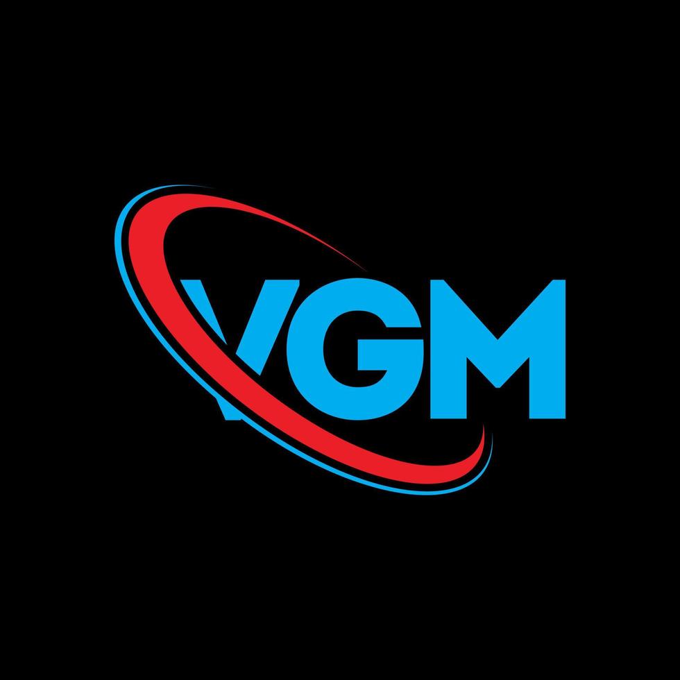 vgm-logo. vg brief. vgm brief logo ontwerp. initialen vgm logo gekoppeld aan cirkel en hoofdletter monogram logo. vgm typografie voor technologie, business en onroerend goed merk. vector