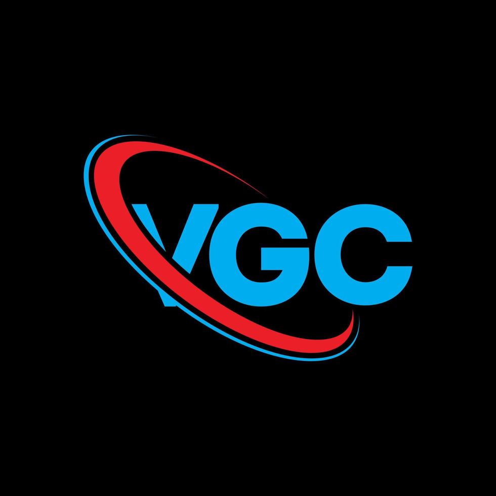 vgc-logo. vgc brief. vgc brief logo ontwerp. initialen vgc logo gekoppeld aan cirkel en hoofdletter monogram logo. vgc-typografie voor technologie, zaken en onroerend goed merk. vector