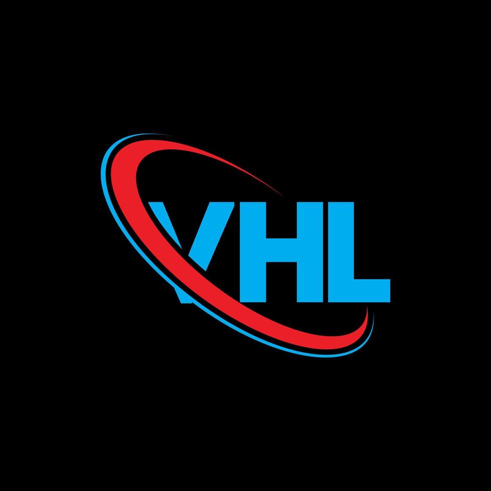 vhl-logo. vhl brief. vhl brief logo ontwerp. initialen vhl logo gekoppeld aan cirkel en hoofdletter monogram logo. vhl typografie voor technologie, business en onroerend goed merk. vector