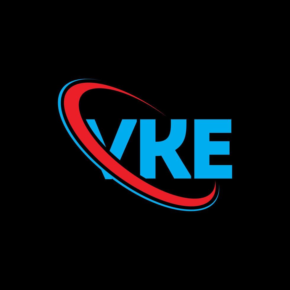 vk logo. vk brief. vke brief logo ontwerp. initialen vke logo gekoppeld aan cirkel en hoofdletter monogram logo. vke typografie voor technologie, business en onroerend goed merk. vector