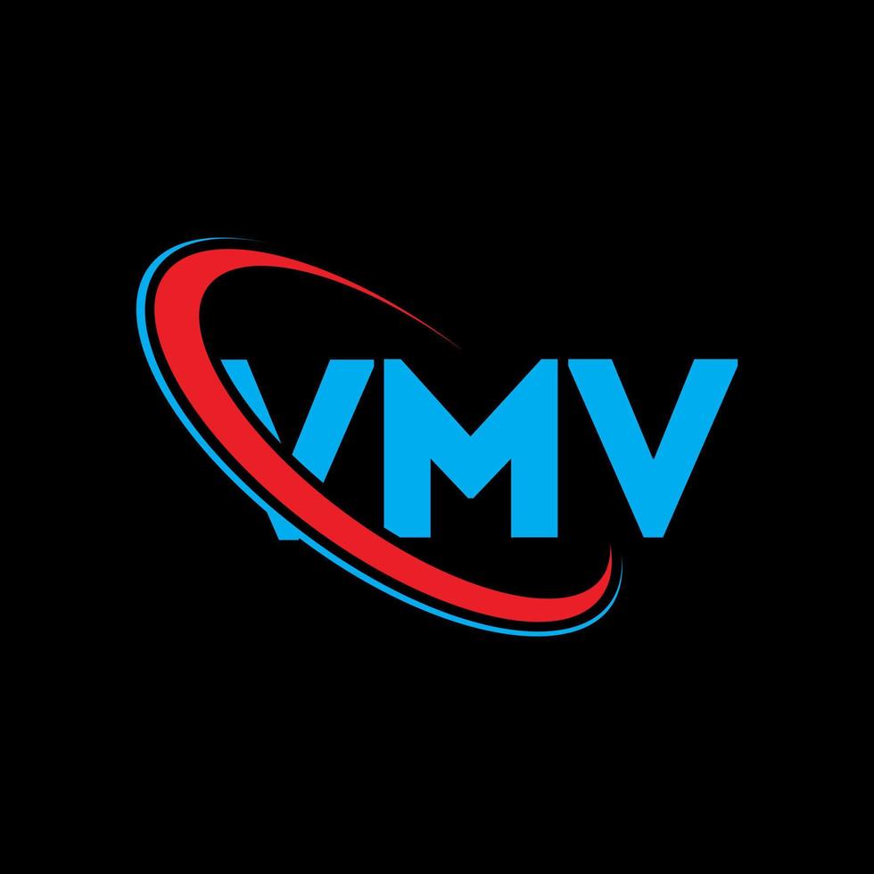 vmv-logo. vmv brief. vmv brief logo ontwerp. initialen vmv logo gekoppeld aan cirkel en monogram logo in hoofdletters. vmv typografie voor technologie, business en onroerend goed merk. vector