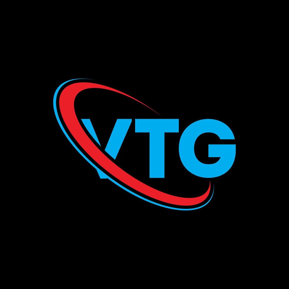 vtg-logo. vtg brief. vtg brief logo ontwerp. initialen vtg logo gekoppeld aan cirkel en hoofdletter monogram logo. vtg typografie voor technologie, business en onroerend goed merk. vector