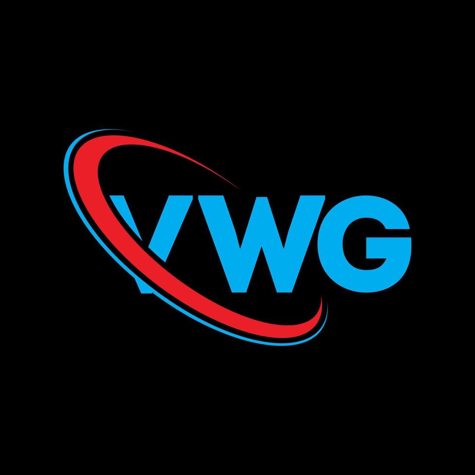 vwg-logo. vwg brief. vwg brief logo ontwerp. initialen vwg logo gekoppeld aan cirkel en hoofdletter monogram logo. vwg typografie voor technologie, business en onroerend goed merk. vector