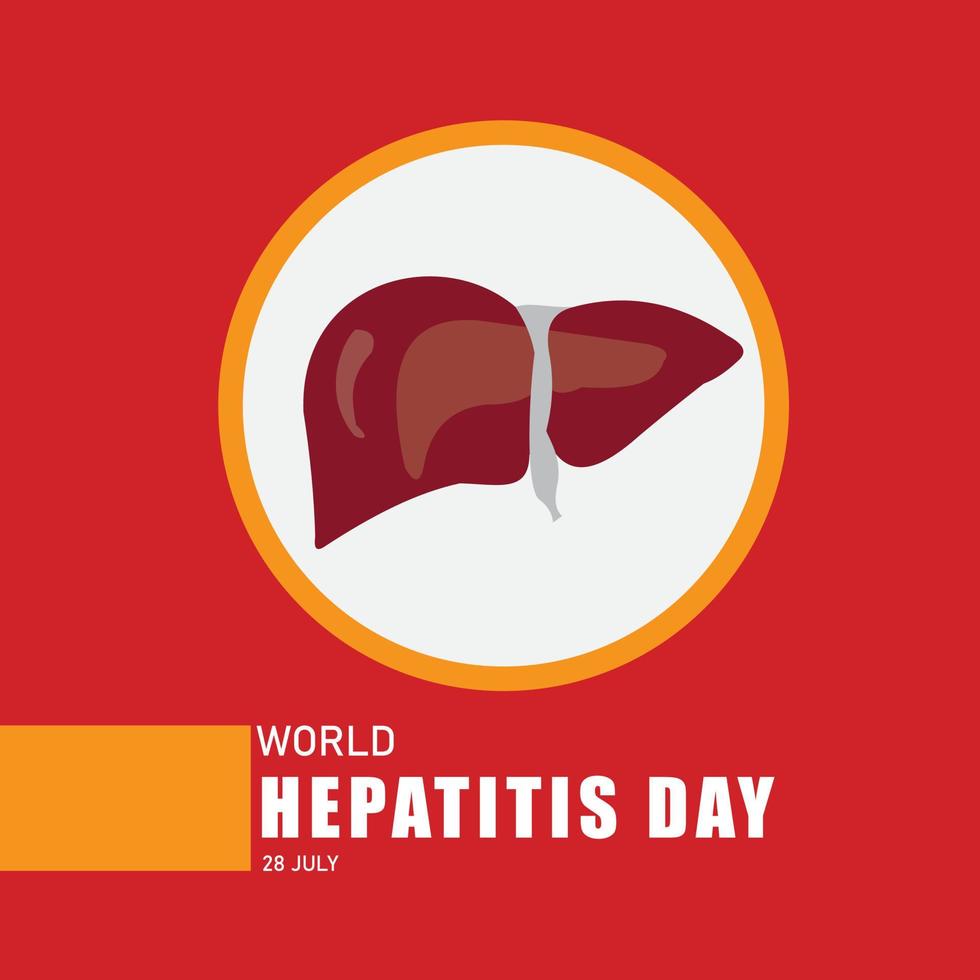 vector wereld hepatitis dag. goed voor wereld hepatitis dag. affiches, spandoeken, sociale media. eenvoudig en elegant ontwerp