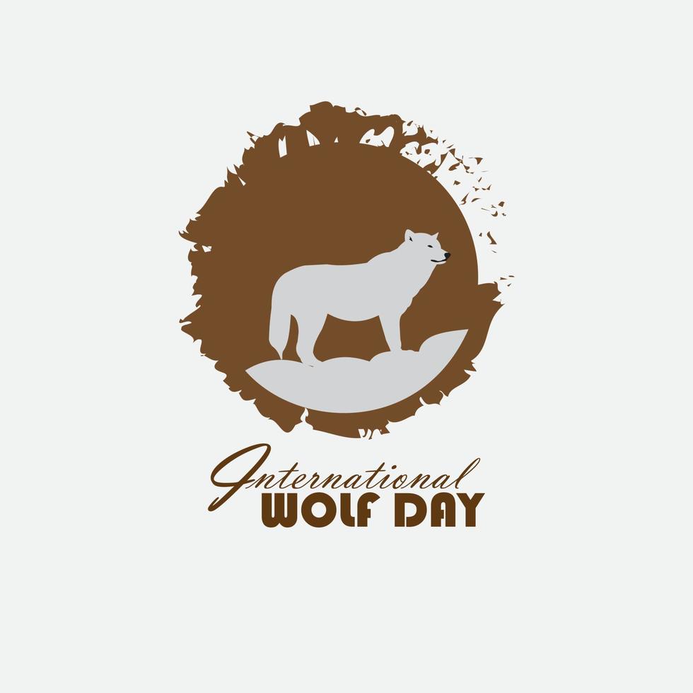 internationale wolf dag vector. eenvoudig en elegant ontwerp vector