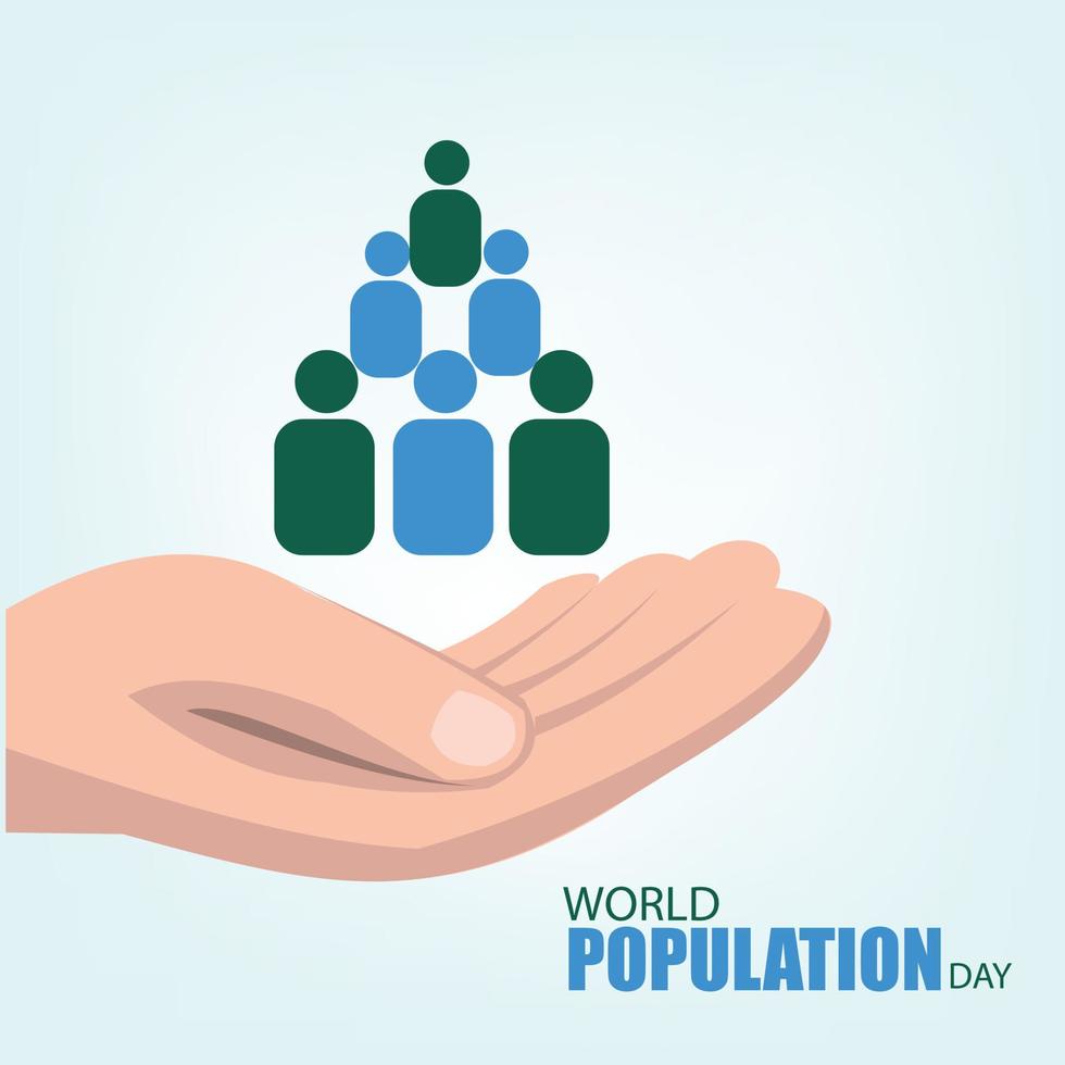 wereldbevolking dag vector. goed voor mediageschiedenis, advertenties, posters. eenvoudig en elegant ontwerp vector