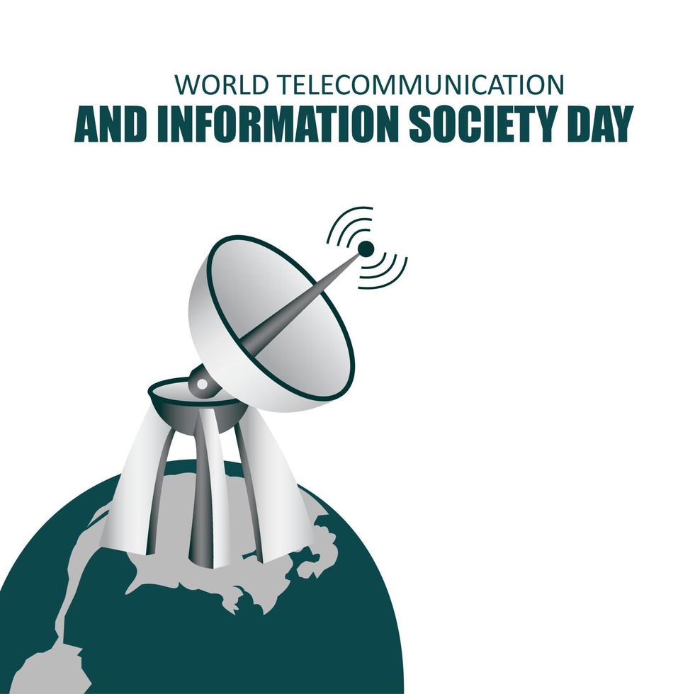 vectorafbeelding van wereld telecommunicatie en informatiemaatschappij dag goed voor wereld telecommunicatie en informatiemaatschappij dag. ontwerp eenvoudig en elegant vector