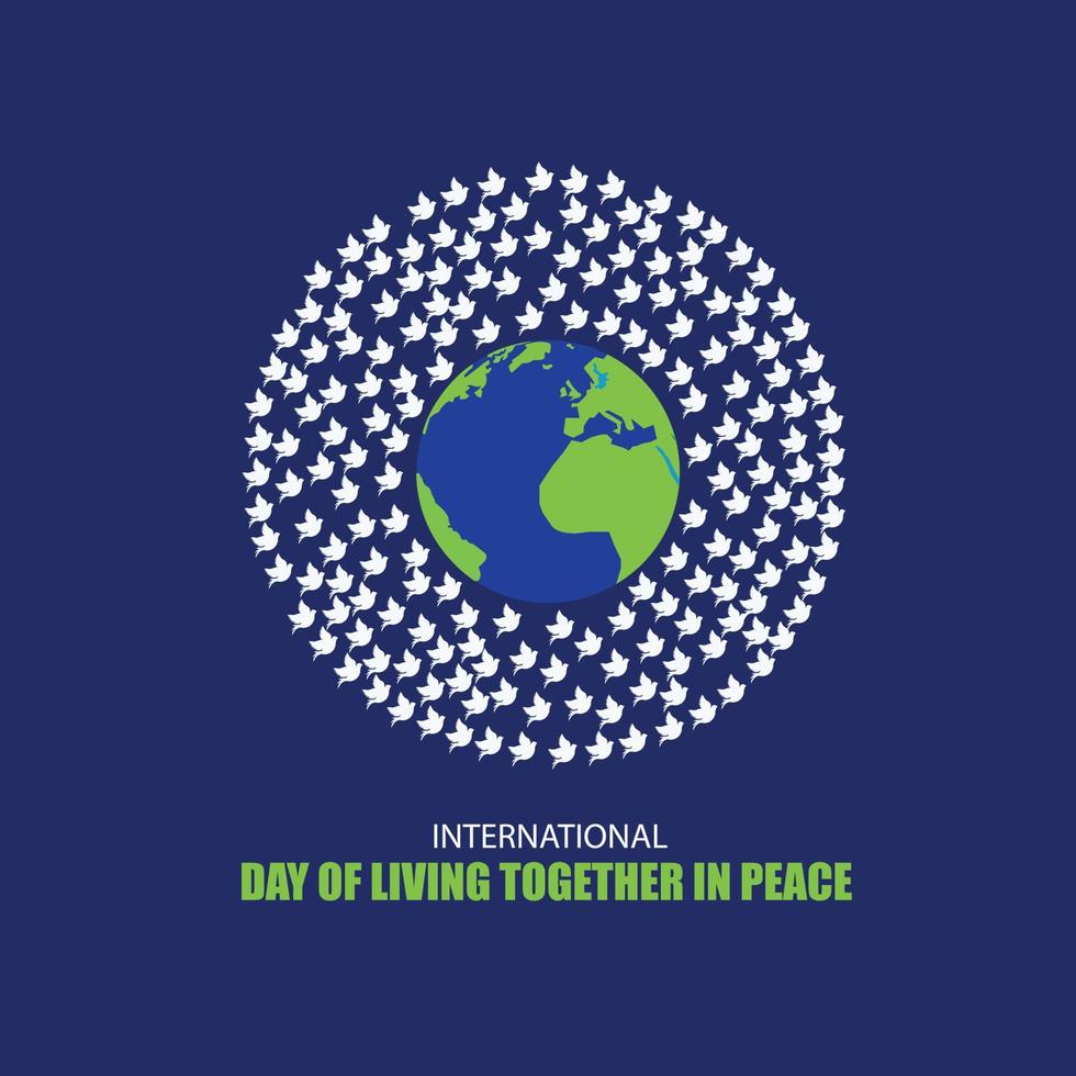 vector internationale dag van samenleven in vrede