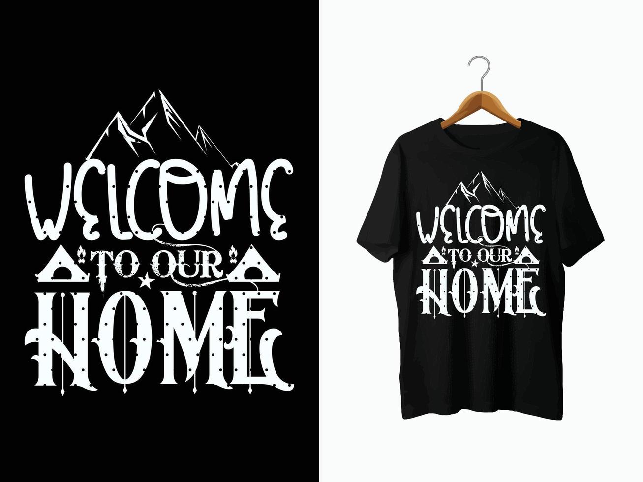 camping t-shirt ontwerp. vector