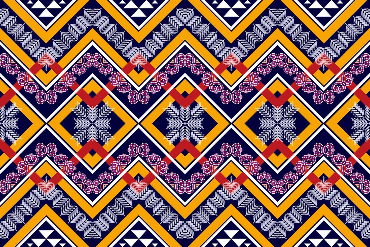 ikat etnisch naadloos patroonontwerp. Azteekse stof tapijt mandala ornamenten textiel decoraties behang. motief tribal boho inheemse turkije traditionele borduurwerk vector