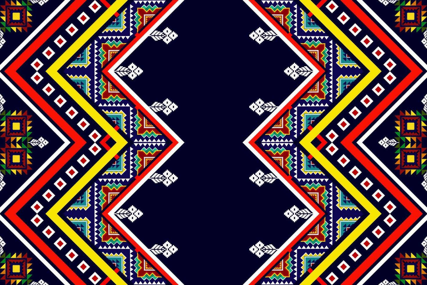 ikat etnisch naadloos patroonontwerp. Azteekse stof tapijt mandala ornamenten textiel decoraties behang. motief tribal boho inheemse turkije traditionele borduurwerk vector