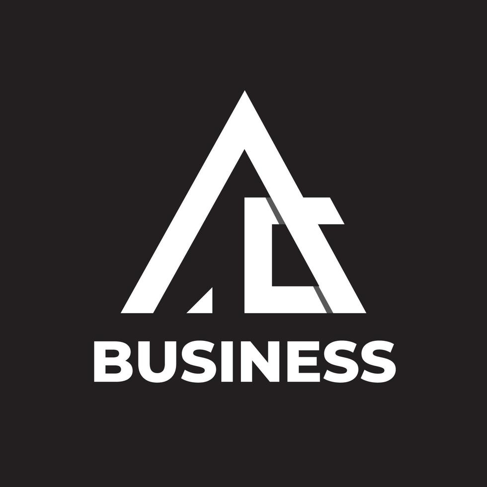 leter advertentie piramide logo vector
