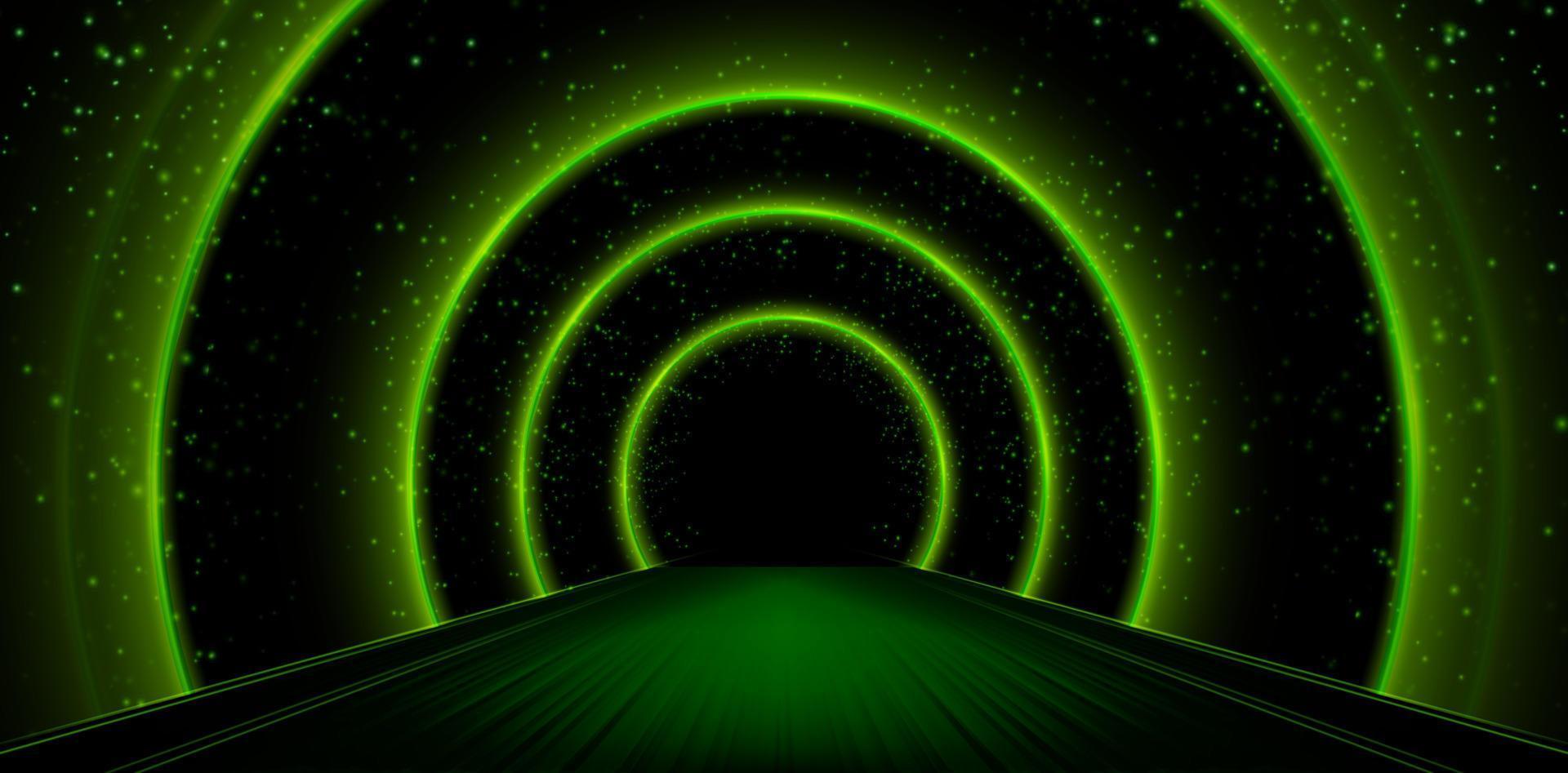 abstracte radiale groene tunnelachtergronden voor reclamebureaumedia, post op sociale media, billboard, animatievideo, websitekoptekst, advertentiecampagne, webposter, advertentiemarketing, bestemmingspagina's, beweging vector