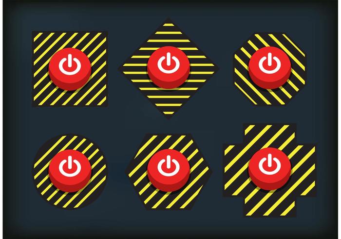 Voorzichtigheid Op Uit Knopvectoren vector