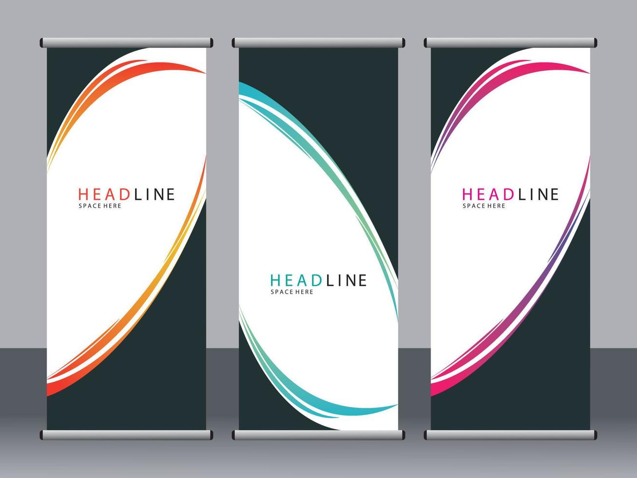 zakelijke banner roll-up set staande sjabloon voor spandoek. vector