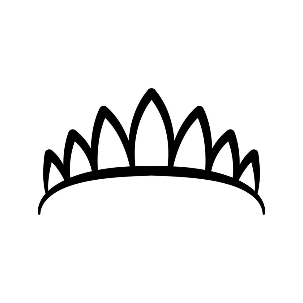 vector koningin kroon geïsoleerd op een witte achtergrond