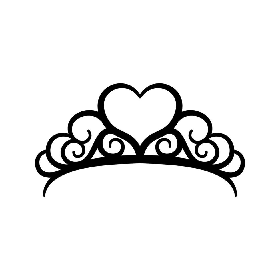vector koningin kroon geïsoleerd op een witte achtergrond