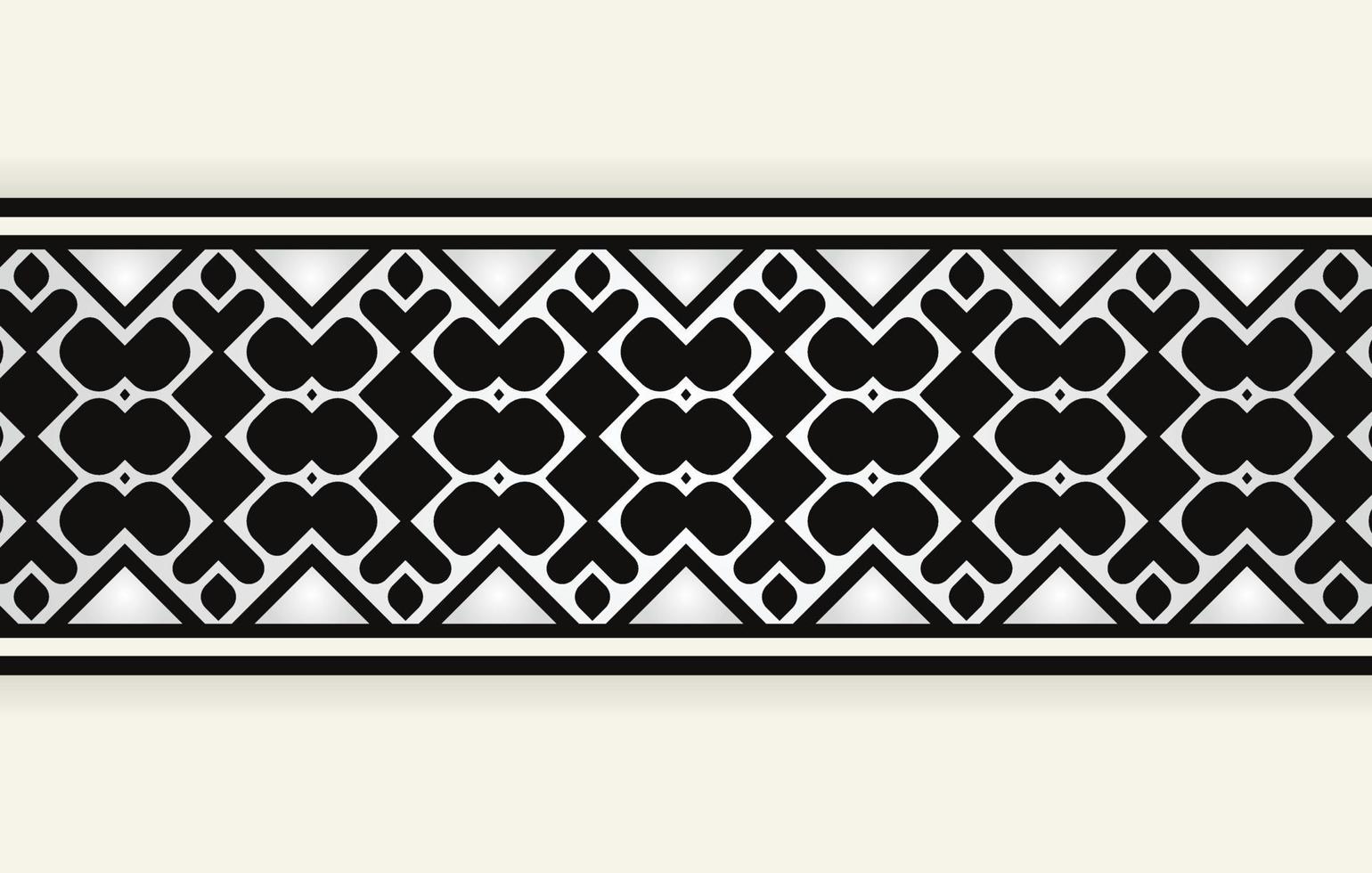 ornament stijl etnische naadloze randen vector