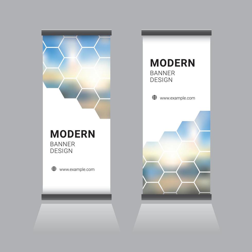 oprollen banner ontwerp vector