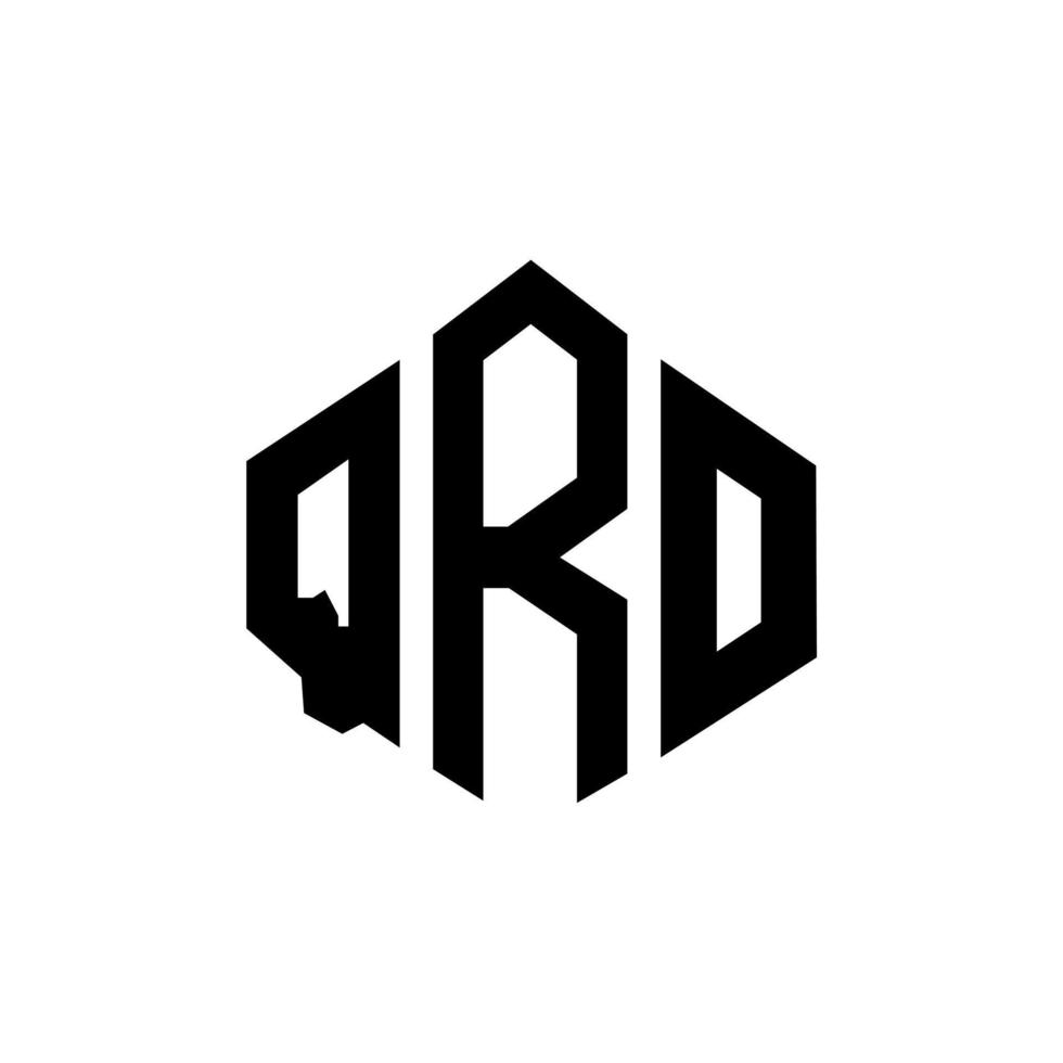 qro-letterlogo-ontwerp met veelhoekvorm. qro veelhoek en kubusvorm logo-ontwerp. qro zeshoek vector logo sjabloon witte en zwarte kleuren. qro-monogram, bedrijfs- en onroerendgoedlogo.