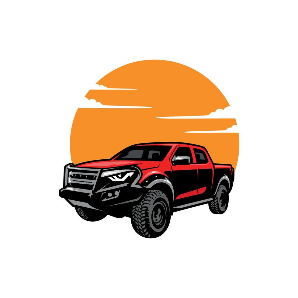 off-road pick-up truck illustratie vector