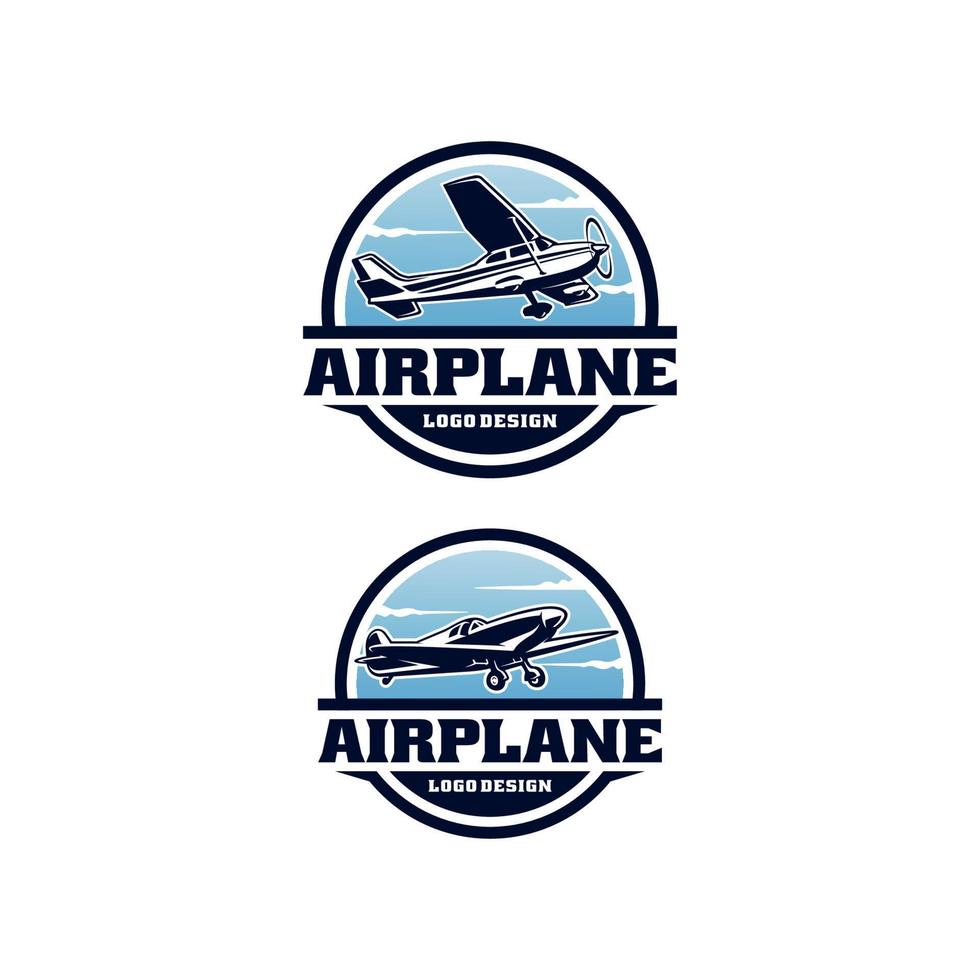 klein vliegtuig logo ontwerp vector