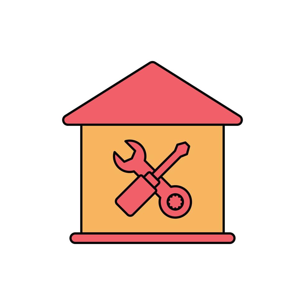 pictogram voor thuisreparatietools vector