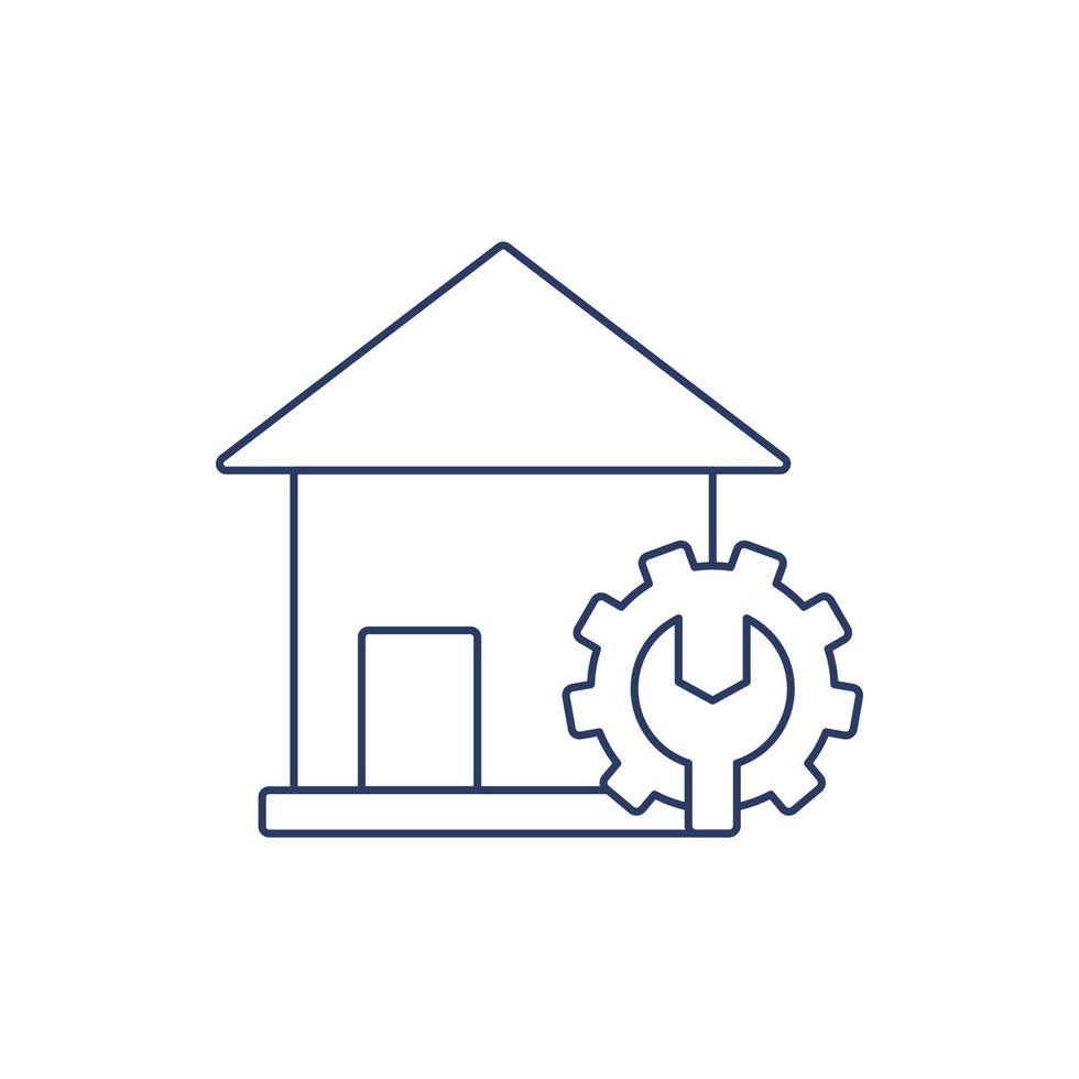 huis repareren van onderhoud icon vector