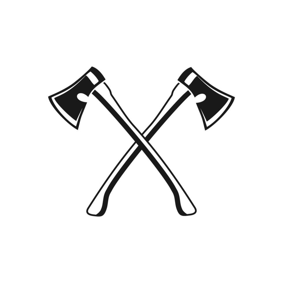 houten bijl geïsoleerd. element voor houtbewerking embleem of pictogram vector