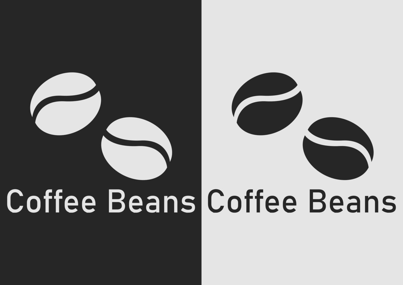 koffiebonen symbool met eenvoudig ontwerp vector