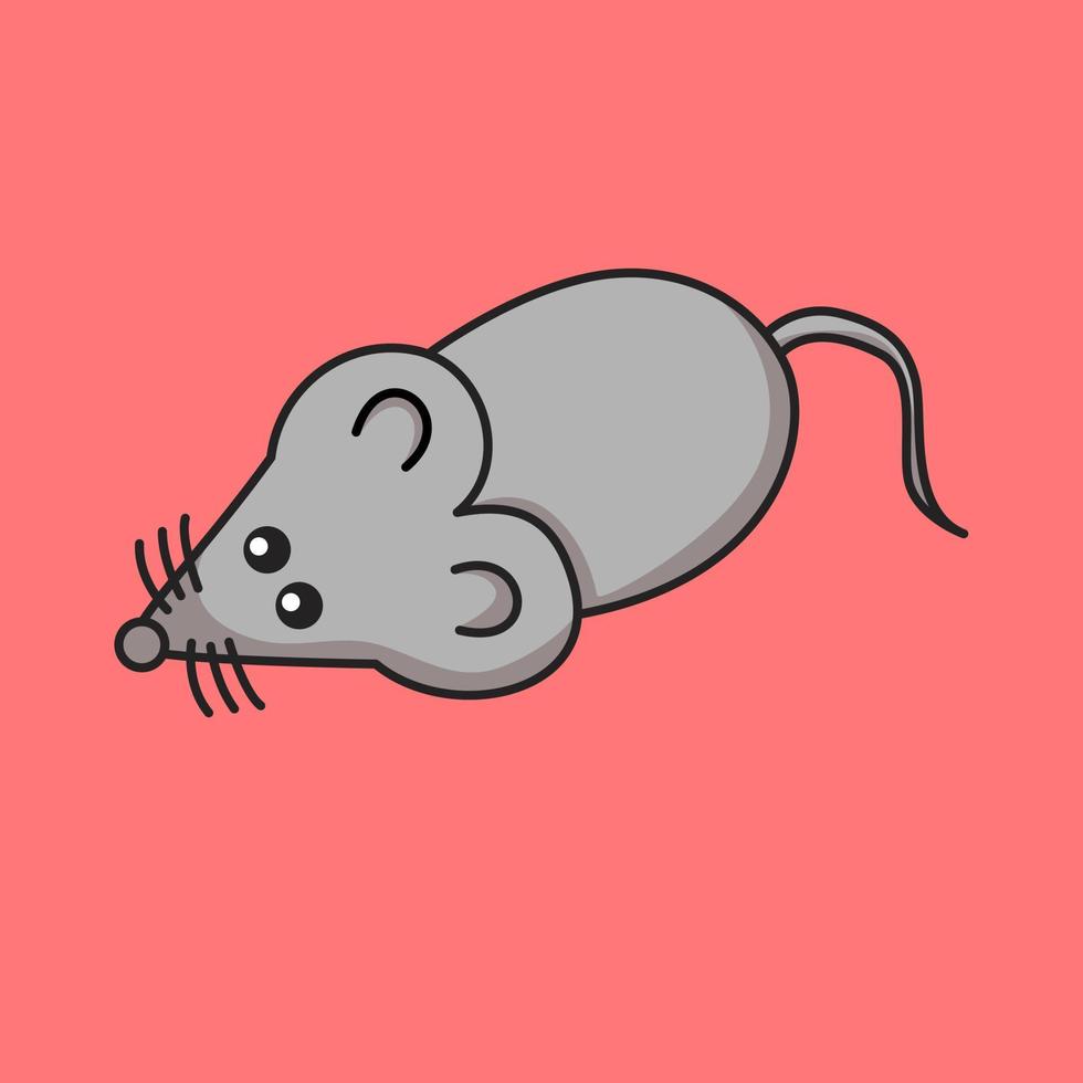 vectorillustratie van schattige rat premium animal vector