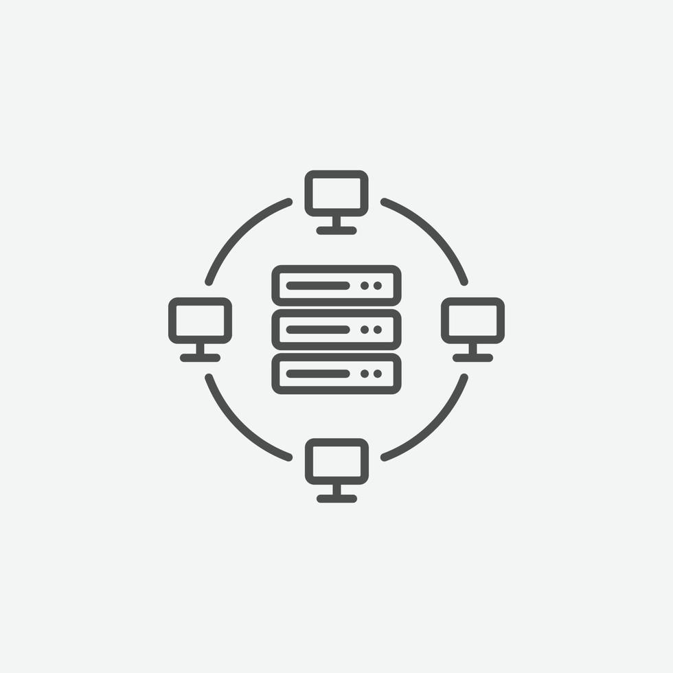 datacenter vector pictogram. vector illustratie database teken symbool pictogram concept