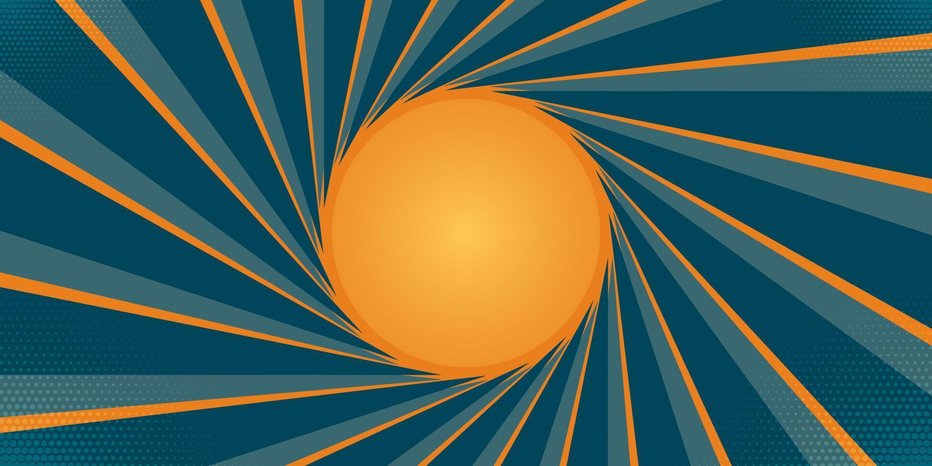 pastel kleur spiraal achtergrond. klassieke stijl stralende zon achtergrond. strip cartoon vector