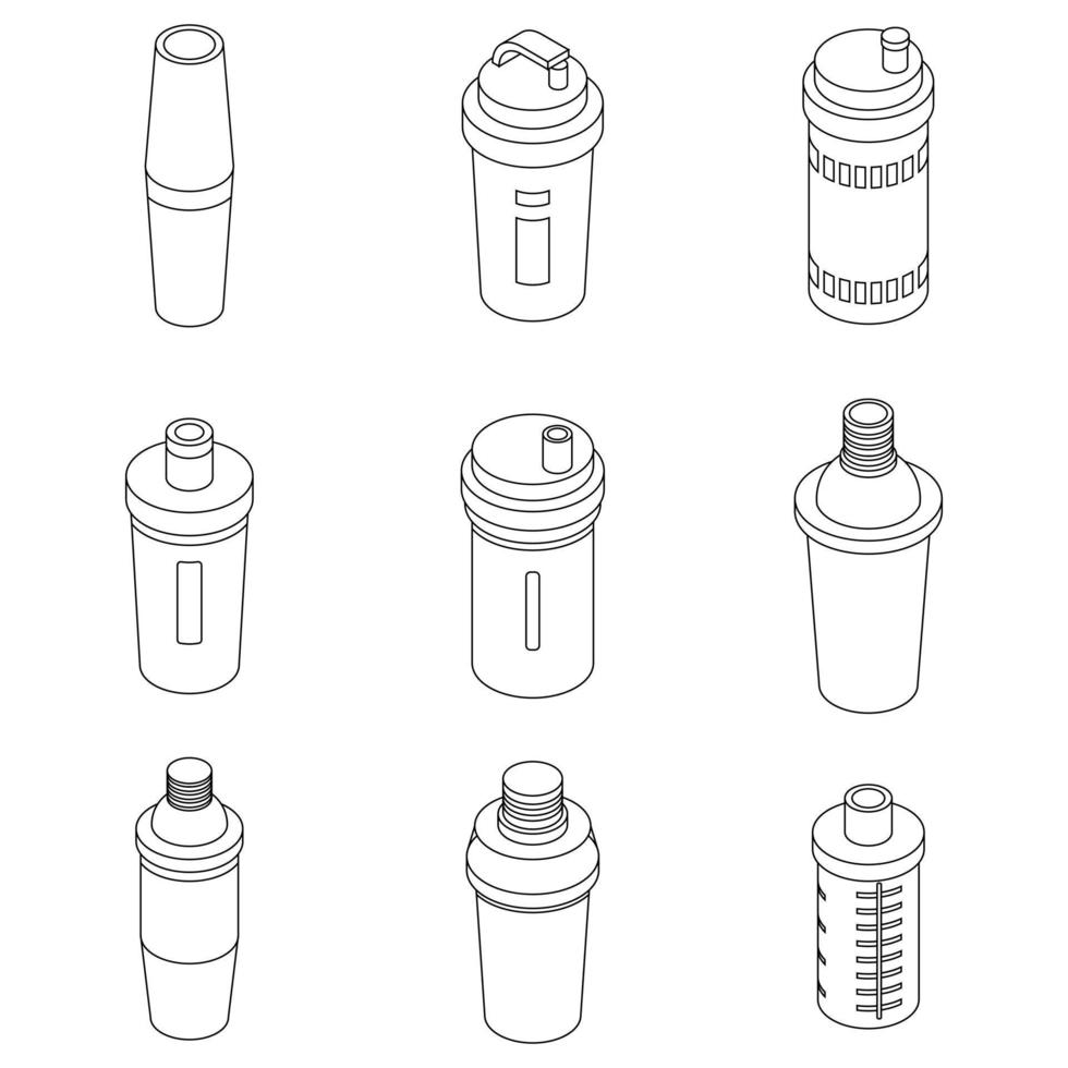 shaker pictogrammen instellen vector outine