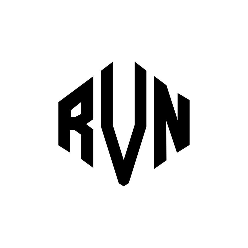 rvn-letterlogo-ontwerp met veelhoekvorm. rvn veelhoek en kubusvorm logo-ontwerp. rvn zeshoek vector logo sjabloon witte en zwarte kleuren. rvn-monogram, bedrijfs- en onroerendgoedlogo.