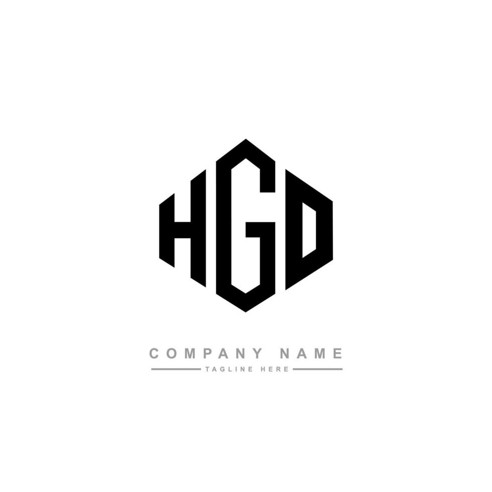 hgo letter logo-ontwerp met veelhoekvorm. hgo veelhoek en kubusvorm logo-ontwerp. hgo zeshoek vector logo sjabloon witte en zwarte kleuren. hgo-monogram, bedrijfs- en onroerendgoedlogo.