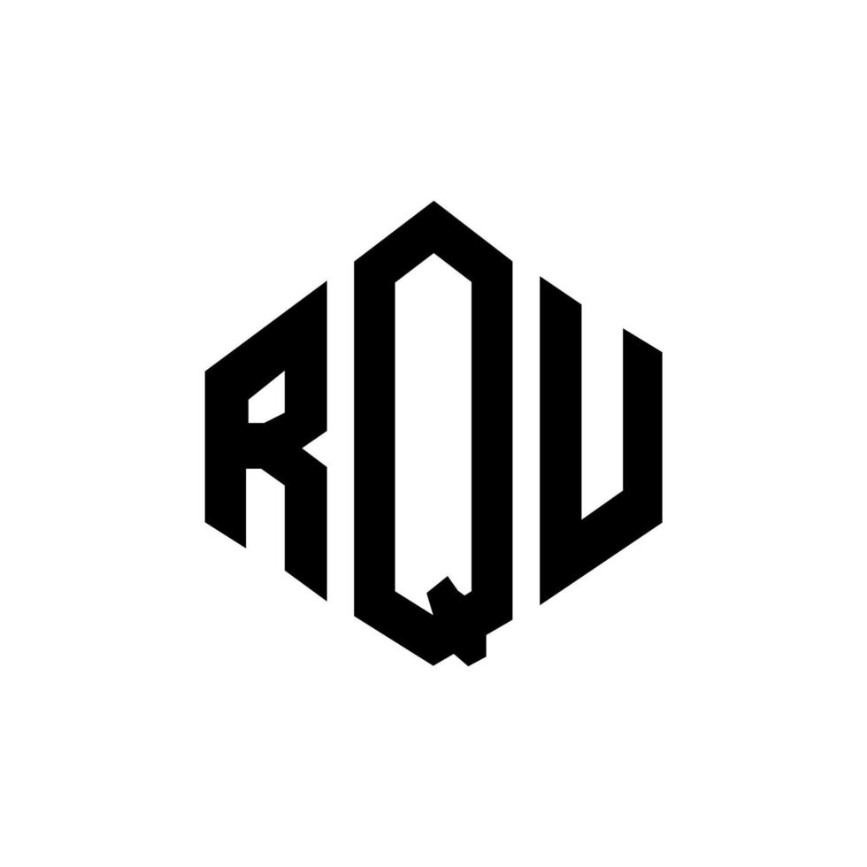 rqu letter logo-ontwerp met veelhoekvorm. rqu veelhoek en kubusvorm logo-ontwerp. rqu zeshoek vector logo sjabloon witte en zwarte kleuren. rqu monogram, business en onroerend goed logo.