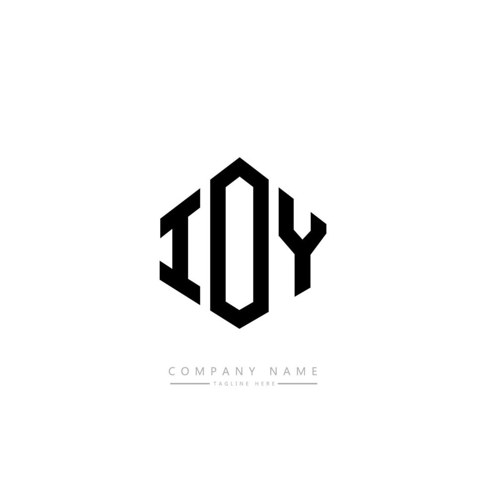 ioy letter logo-ontwerp met veelhoekvorm. ioy veelhoek en kubusvorm logo-ontwerp. ioy zeshoek vector logo sjabloon witte en zwarte kleuren. ioy monogram, bedrijfs- en onroerend goed logo.