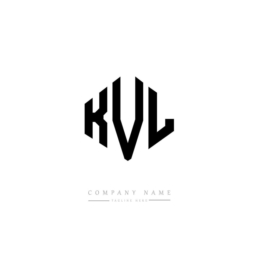 kvl letter logo-ontwerp met veelhoekvorm. kvl veelhoek en kubusvorm logo-ontwerp. kvl zeshoek vector logo sjabloon witte en zwarte kleuren. kvl-monogram, bedrijfs- en onroerendgoedlogo.