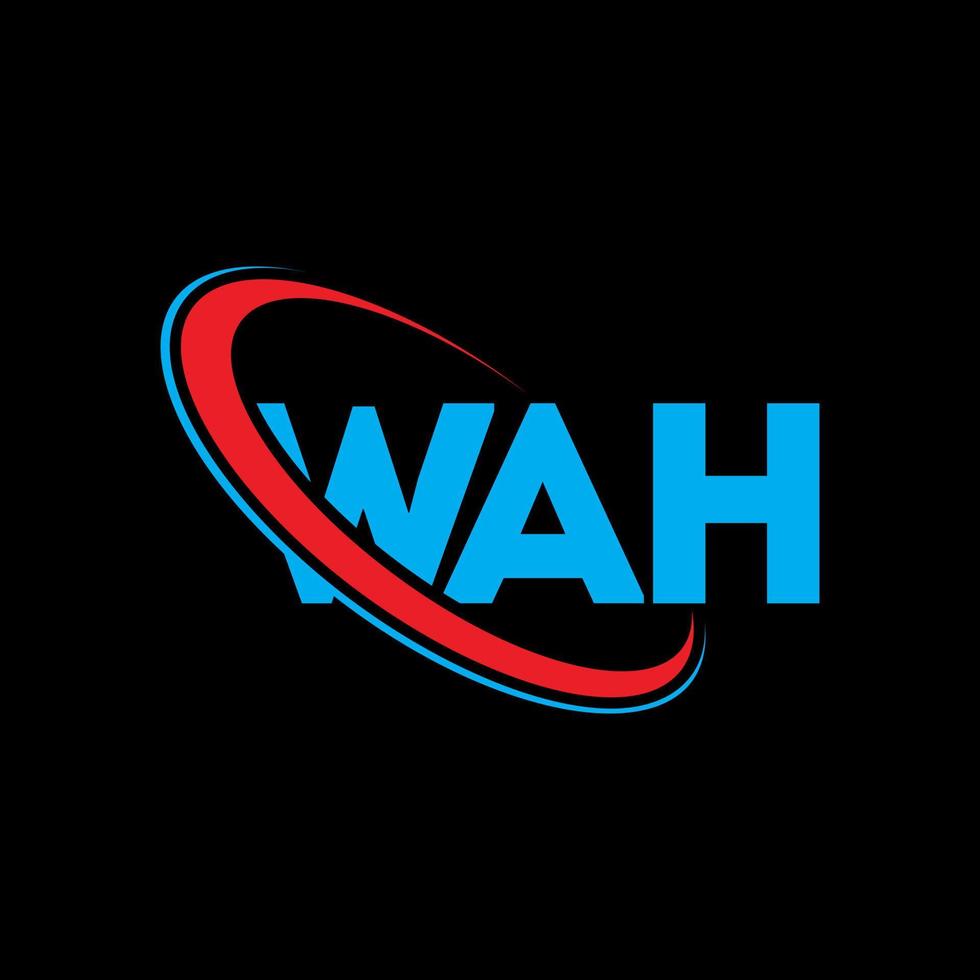 waa logo. wauw brief. wah letter logo-ontwerp. initialen wah logo gekoppeld aan cirkel en hoofdletter monogram logo. wah typografie voor technologie, zaken en onroerend goed merk. vector