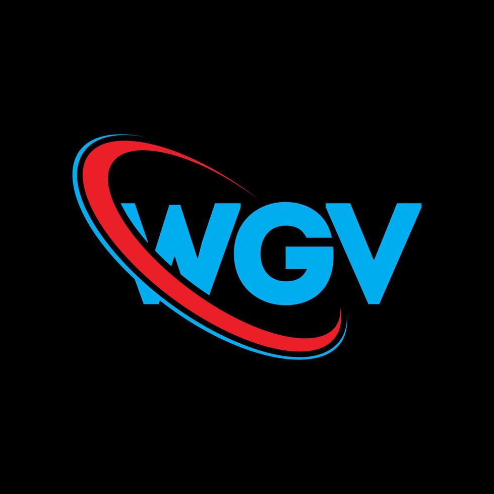 wgv-logo. wg brief. wgv brief logo ontwerp. initialen wgv logo gekoppeld aan cirkel en monogram logo in hoofdletters. wgv typografie voor technologie, zaken en onroerend goed merk. vector