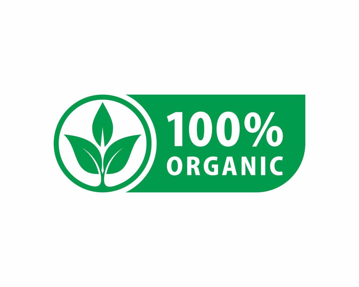 100 procent natuurlijke label sticker badge vector, 100 procent organische vector, 100 procent natuurlijke stempel vector